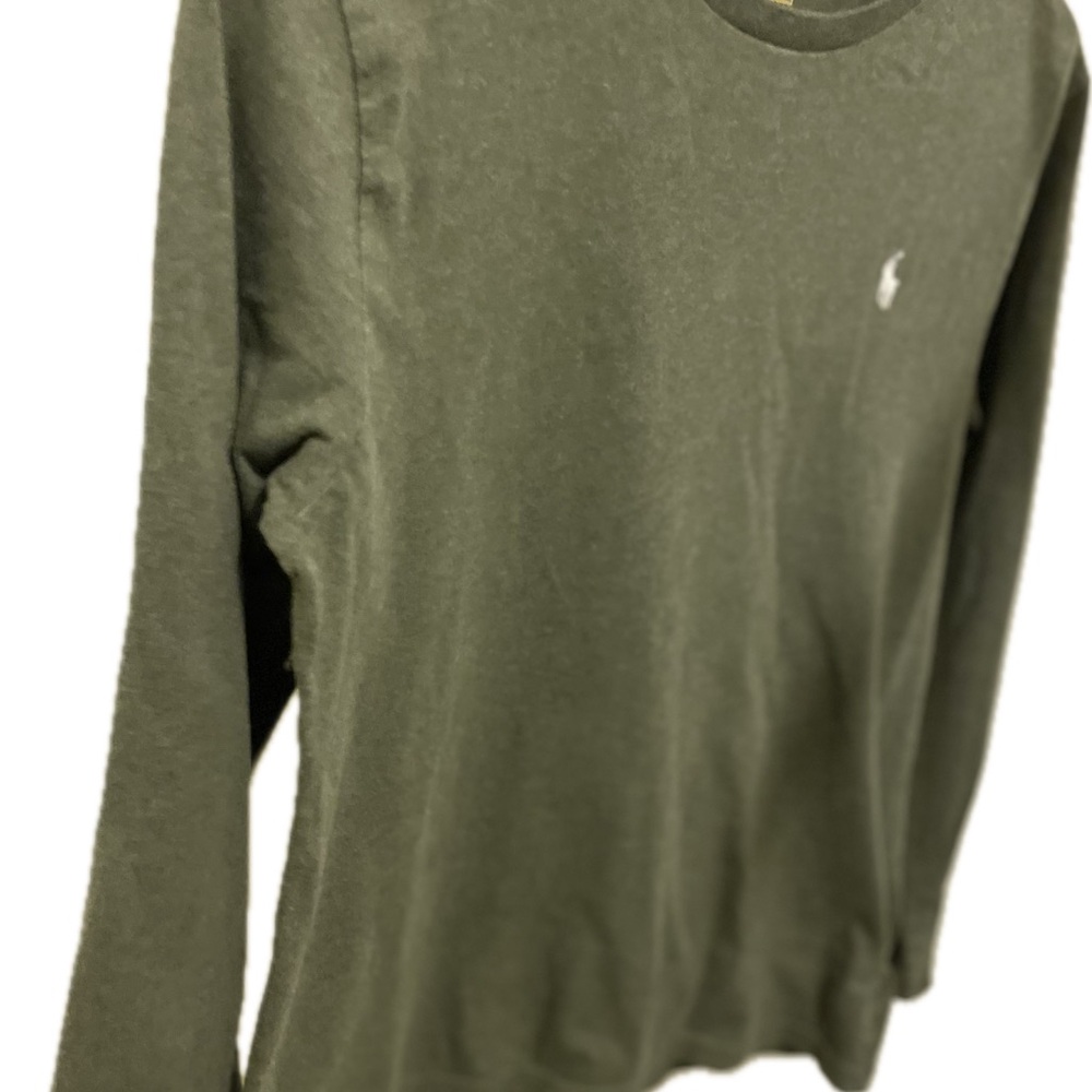 Big Boys is Polo Ralph Lauren Olive Crew Neck Shirt Size LG 14-16